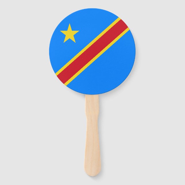 Abanico Bandera de Congo Kinshasa (Anverso)