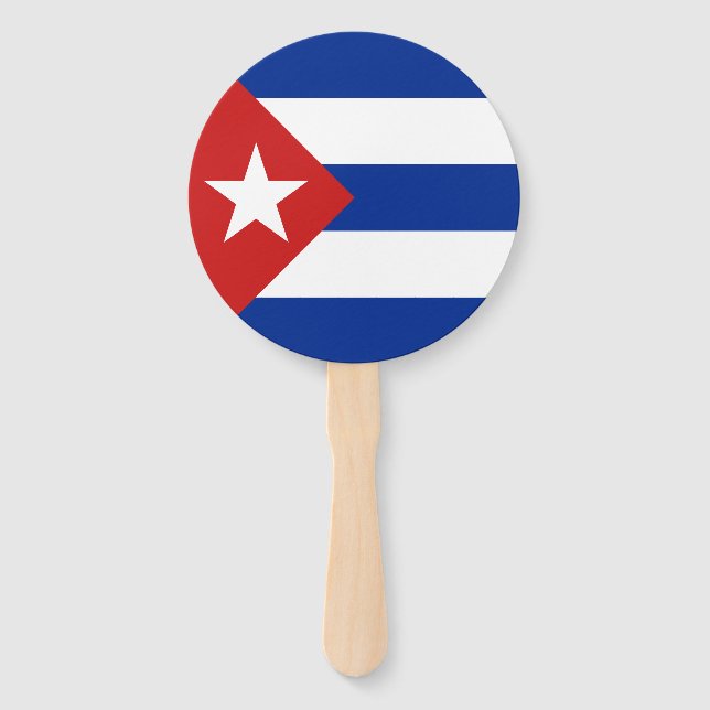 Abanico Bandera de Cuba (Anverso)