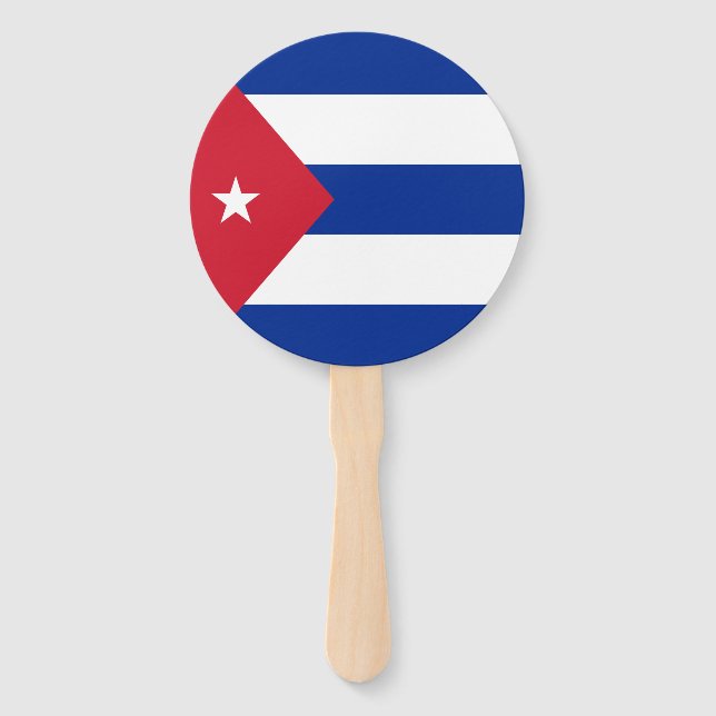 Abanico Bandera de Cuba (Anverso)