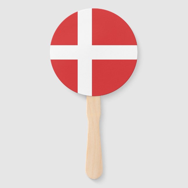 Abanico Bandera de Dinamarca (Anverso)