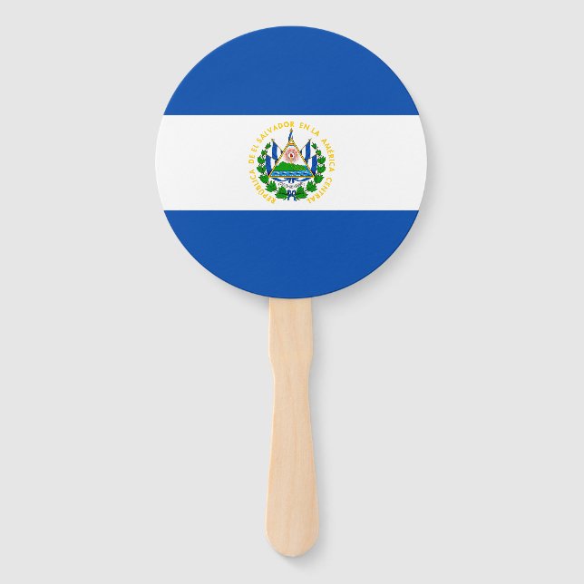 Abanico Bandera de El Salvador (Anverso)