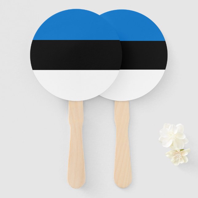Abanico Bandera de Estonia (Anverso y reverso)
