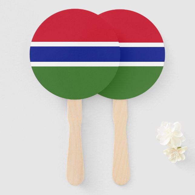 Abanico Bandera de Gambia (Anverso y reverso)