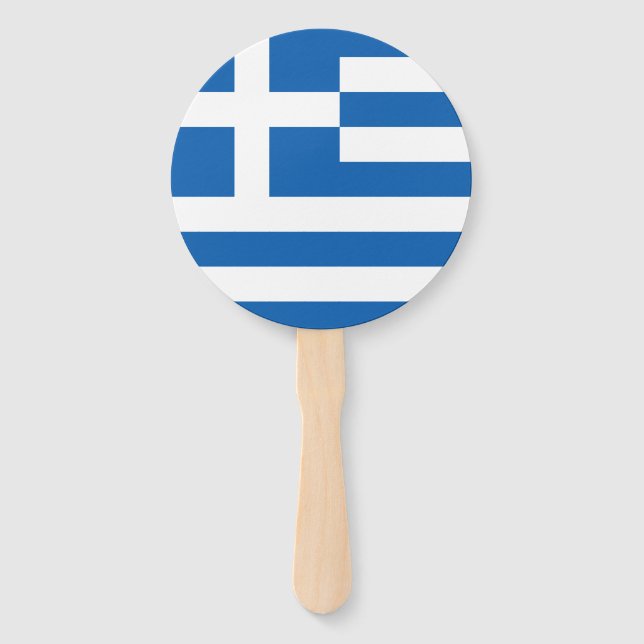 Abanico Bandera de Grecia (Anverso)