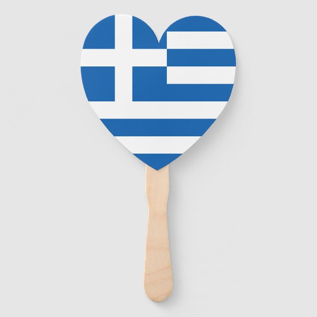 Abanico Bandera de Grecia (Anverso)