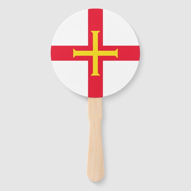 Abanico Bandera de Guernsey (Anverso)