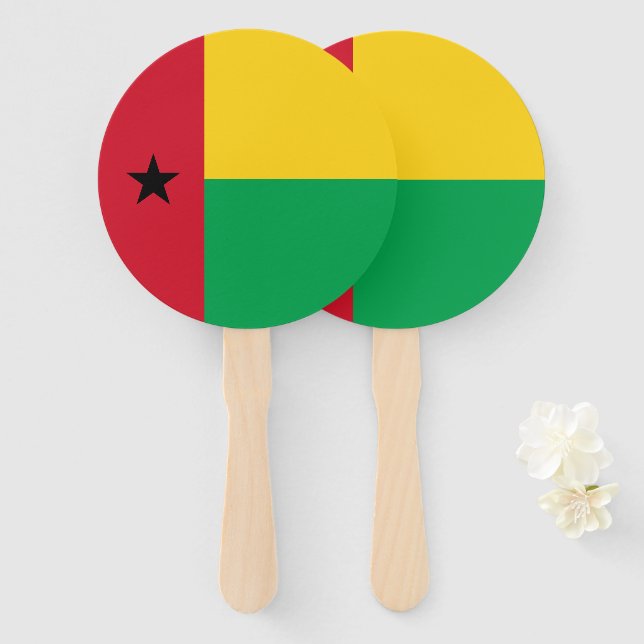 Abanico Bandera de Guinea-Bissau (Anverso y reverso)