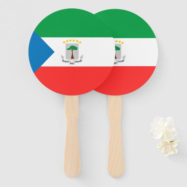 Abanico Bandera de Guinea Ecuatorial (Anverso y reverso)