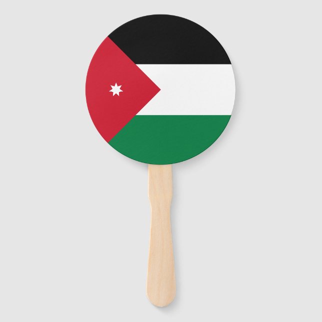 Abanico Bandera de Jordania (Anverso)