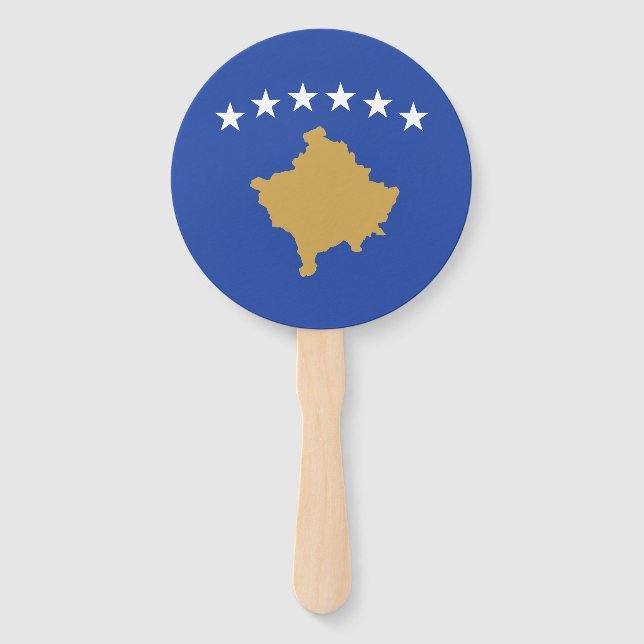 Abanico Bandera de Kosovo (Anverso)