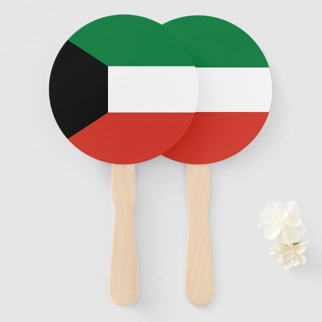 Abanico Bandera de Kuwait (Anverso y reverso)
