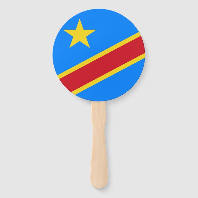 Abanico Bandera de la República Democrática del Congo Band (Anverso)