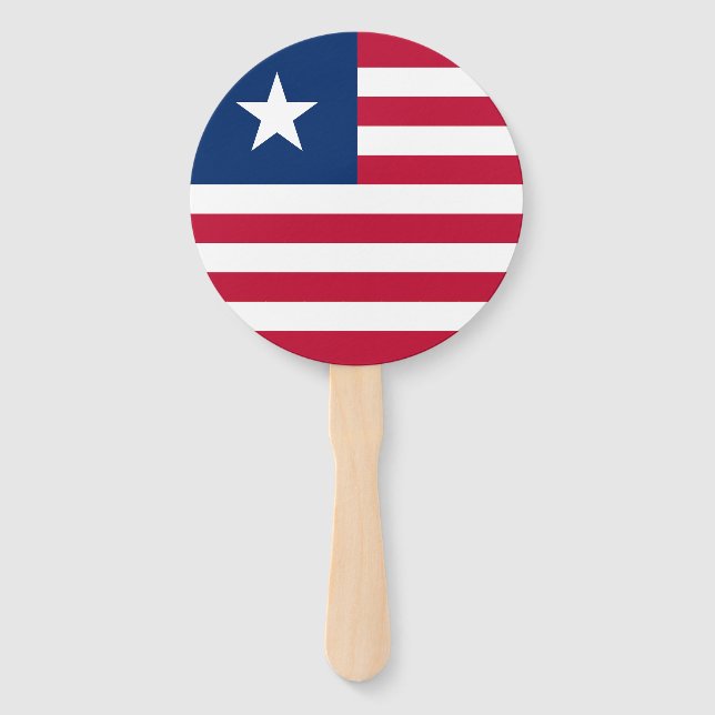 Abanico Bandera de Liberia (Anverso)