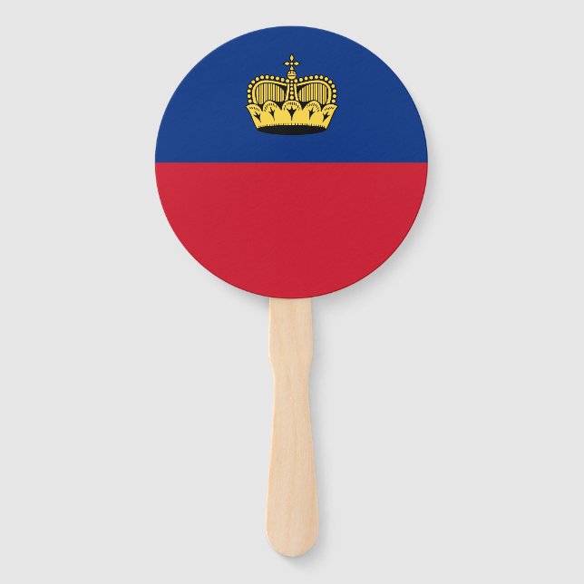 Abanico Bandera de Liechtenstein (Anverso)