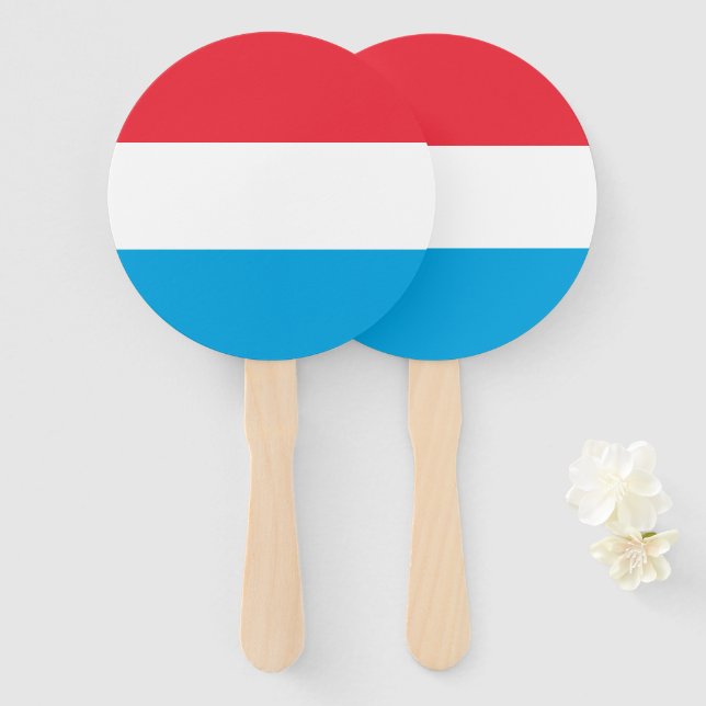 Abanico Bandera de Luxemburgo (Anverso y reverso)