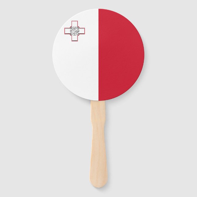 Abanico Bandera de Malta (Anverso)
