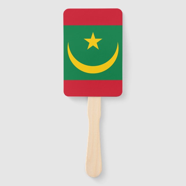 Abanico Bandera de Mauritania (Anverso)