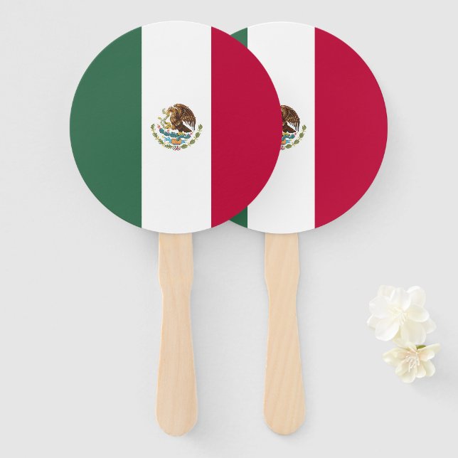 Abanico Bandera de México (Anverso y reverso)