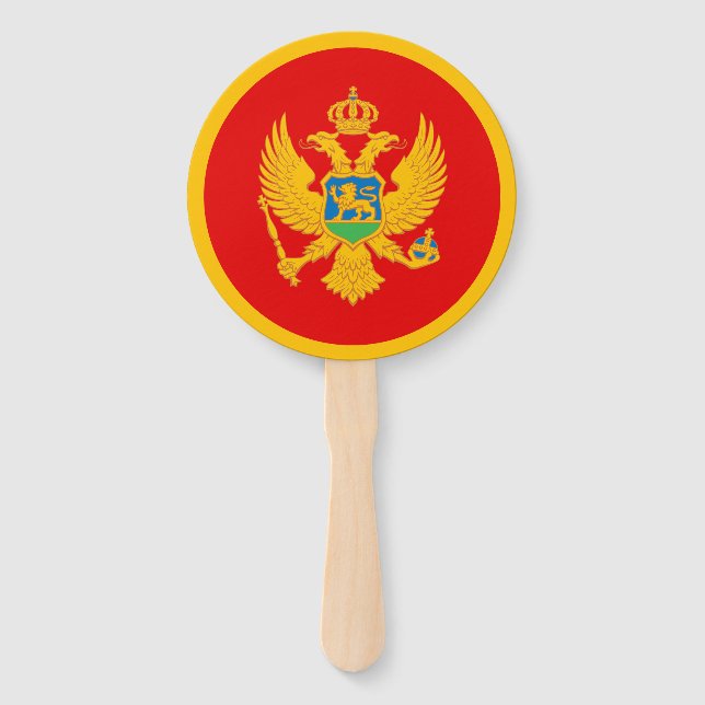 Abanico Bandera de Montenegro (Anverso)