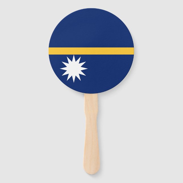 Abanico Bandera de Nauru (Anverso)