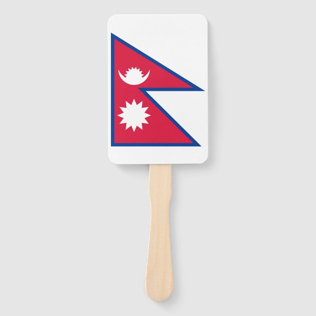 Abanico Bandera de Nepal (Anverso)