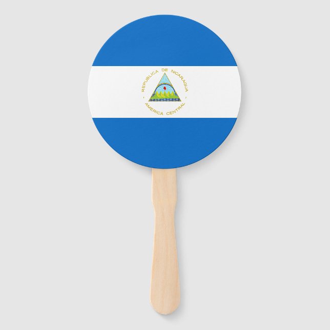 Abanico Bandera de Nicaragua (Anverso)