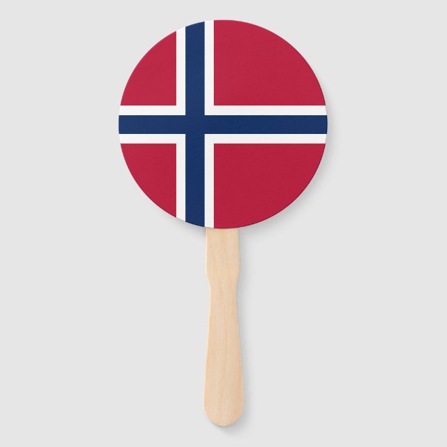 Abanico Bandera de Noruega (Anverso)