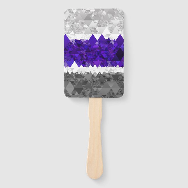 Abanico Bandera de orgullo Boho Geométrico Mod Retro Greyg (Anverso)
