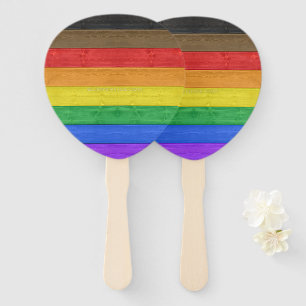 Abanico Bandera de orgullo gay inclusiva de SlipperyJoe's