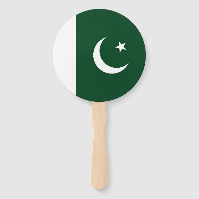 Abanico Bandera de Pakistán (Anverso)