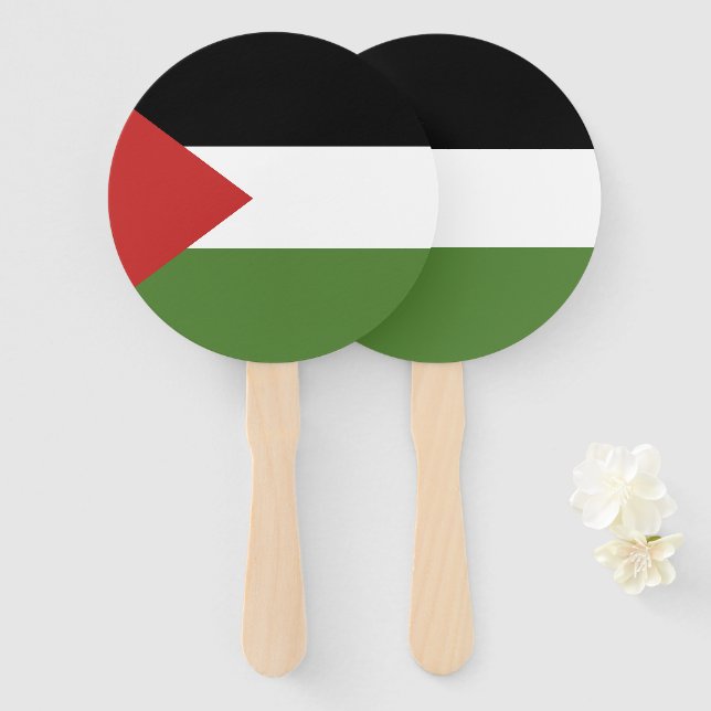 Abanico Bandera de Palestina (Anverso y reverso)