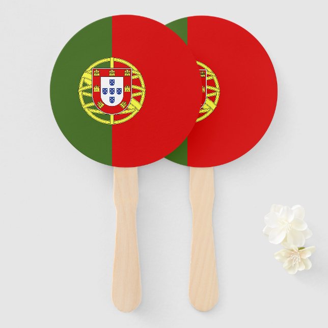 Abanico Bandera de Portugal (Anverso y reverso)