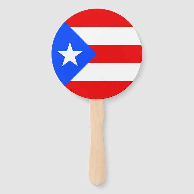 Abanico Bandera de Puerto Rico (Anverso)