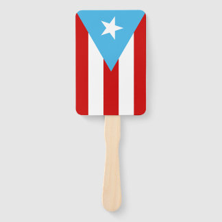 Abanico Bandera de Puerto Rico azul cielo