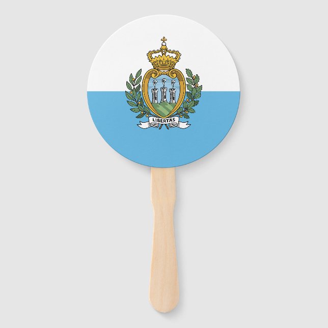 Abanico Bandera de San Marino (Anverso)