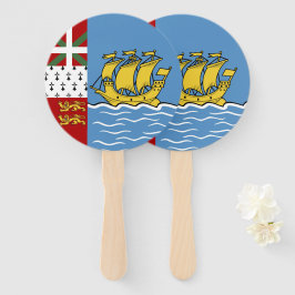 Abanico Bandera de San Pedro y Miquelón