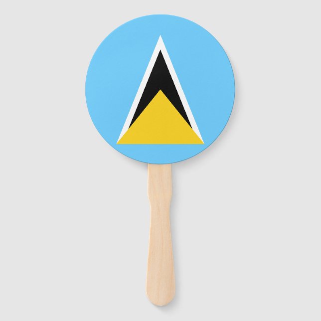 Abanico Bandera de Santa Lucía (Anverso)