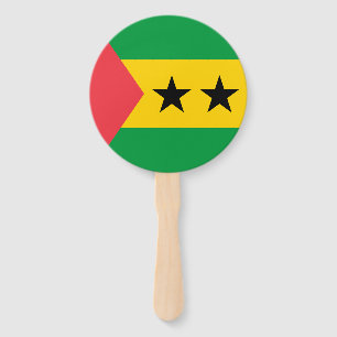 Abanico Bandera de Santo Tomé y Príncipe