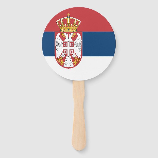 Abanico Bandera de Serbia (Anverso)