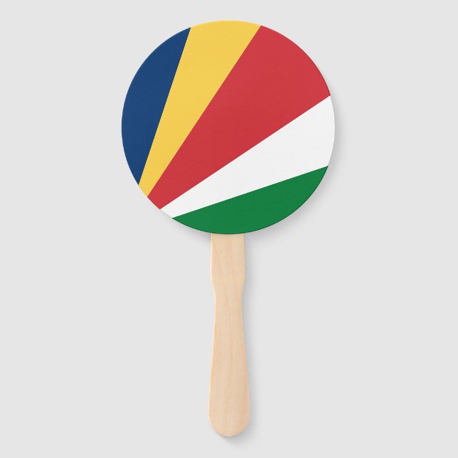 Abanico Bandera de Seychelles (Anverso)