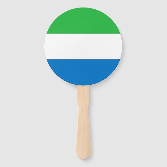 Abanico Bandera de Sierra Leona (Anverso)