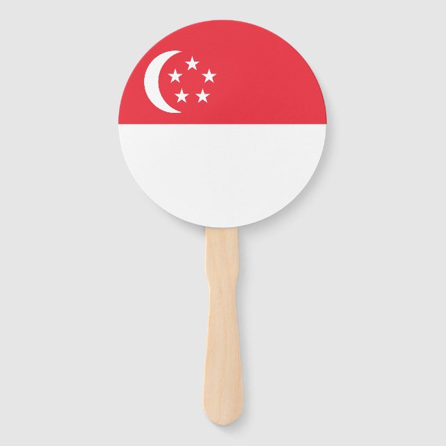 Abanico Bandera de Singapur (Anverso)