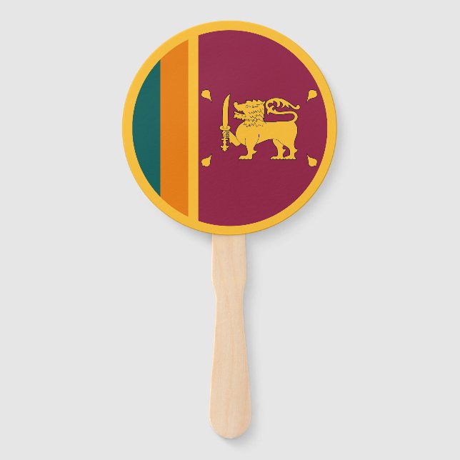 Abanico Bandera de Sri Lanka (Anverso)