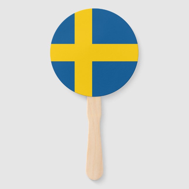 Abanico Bandera de Suecia (Anverso)