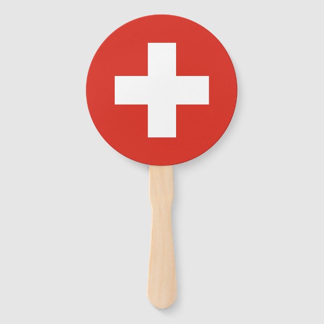 Abanico Bandera de Suiza (Anverso)