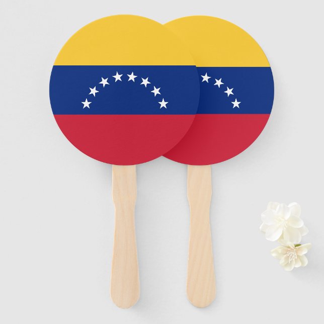 Abanico Bandera de Venezuela (Anverso y reverso)