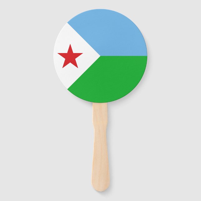 Abanico Bandera de Yibuti (Anverso)