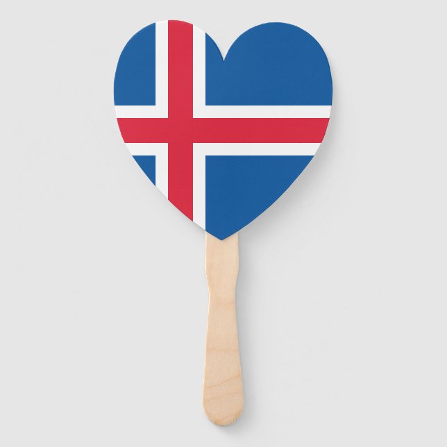 Abanico Bandera del Corazón de Islandia (Anverso)