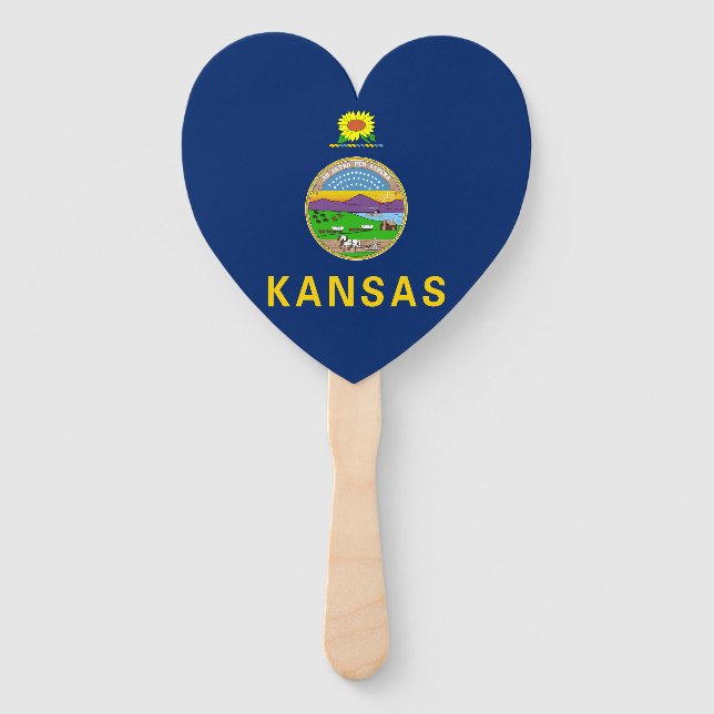 Abanico Bandera del estado de Kansas (Anverso)