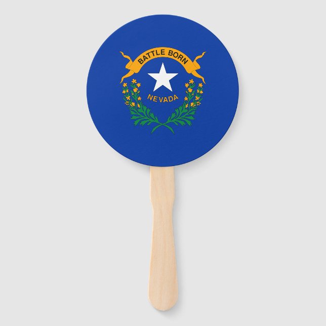 Abanico Bandera del estado de Nevada (Anverso)